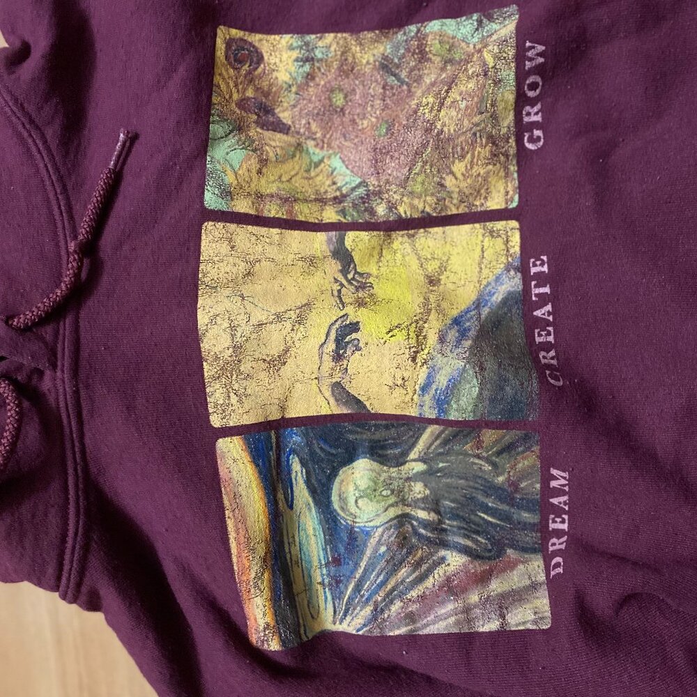 Purple Sweatshirt "Dream Create" Grow"